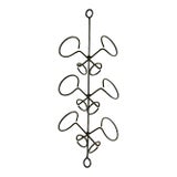 Vintage French Wrought Iron Hanging 6 Bottle Wine Holder / Rack For Sale