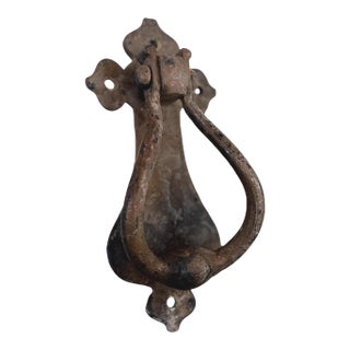 Antique Cast Iron Door Knocker For Sale