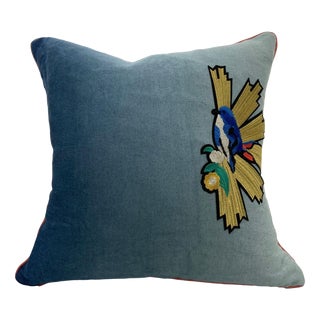 Custom BlueBird Throw Pillow Cover For Sale