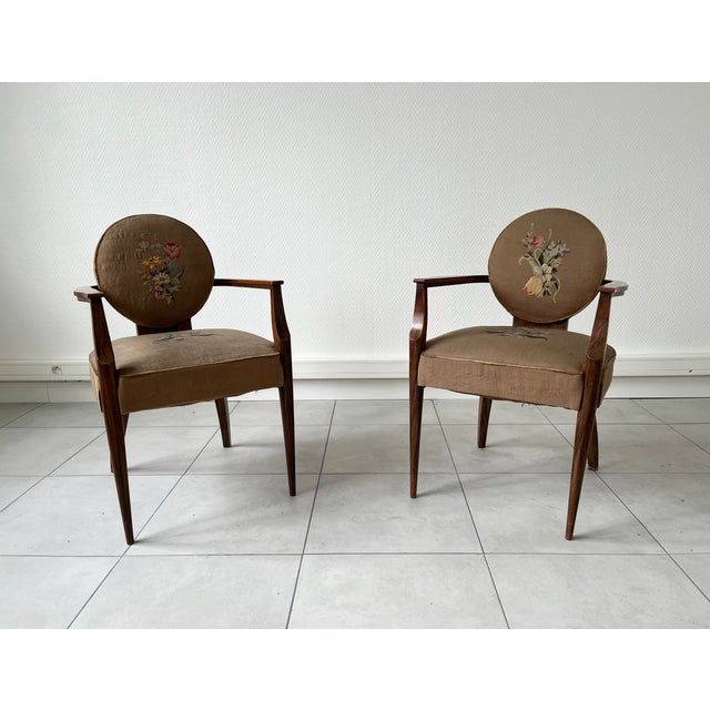 Bridge Armchairs by Jean Pascaud, 1937, Set of 4 For Sale - Image 6 of 7