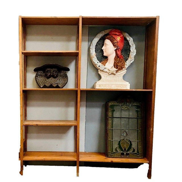 Modular Bookshelf in Fir Wood For Sale - Image 6 of 9