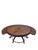 MCM Walnut Extension Dining Table With Sunburst Top For Sale - Image 10 of 12