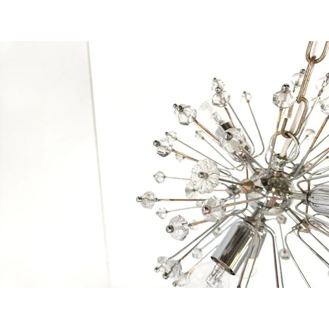 Mid-Century Glass Sputnik Chandelier attributed to Emil Stejnar for Rupert Nikoll, 1970s For Sale - Image 6 of 12