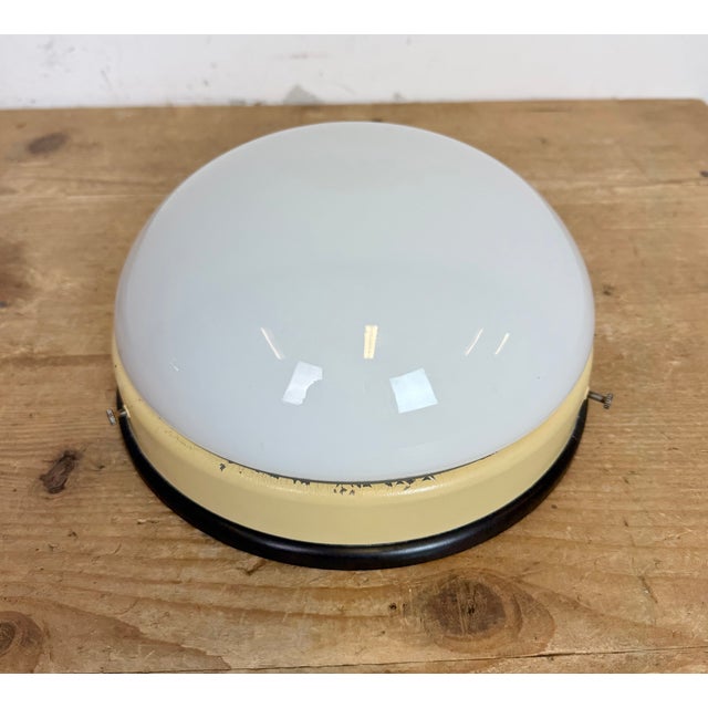 Industrial Bakelite Wall Light with Milk Glass, 1950s For Sale - Image 4 of 12