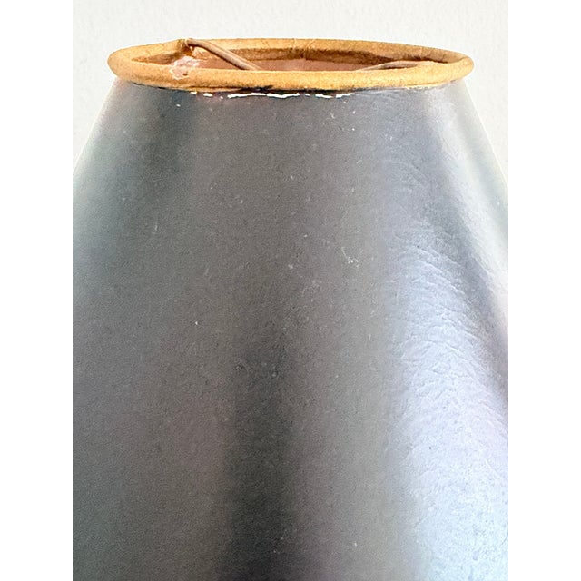 Brass Petite Brass Pineapple Lamp With Black Tole Shade For Sale - Image 8 of 8