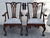 Chippendale Antique Pair Mahogany Armchairs Chippendale Style Carved Ball Claw Foot Dining For Sale - Image 3 of 18