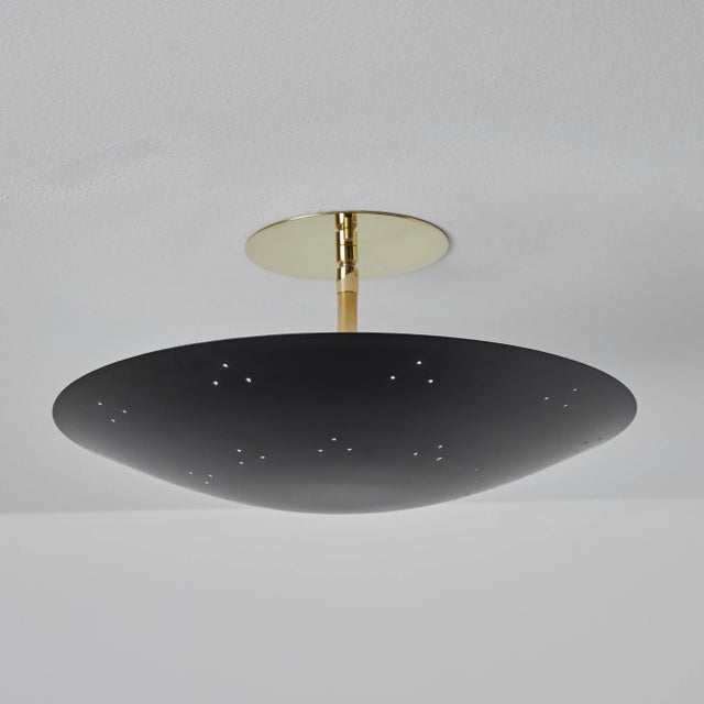 Not Yet Made - Made To Order Raul Reyes 'Rey 14' Perforated Metal Dome Ceiling Lamp in Black For Sale - Image 5 of 11