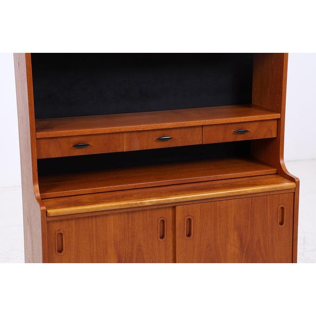 Mid-Century Teak Bookcase with Secretary For Sale - Image 9 of 18