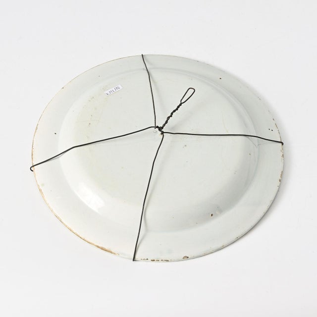 Antique Hand-Painted Plate from Boch Luxembourg, 1800 For Sale - Image 6 of 10