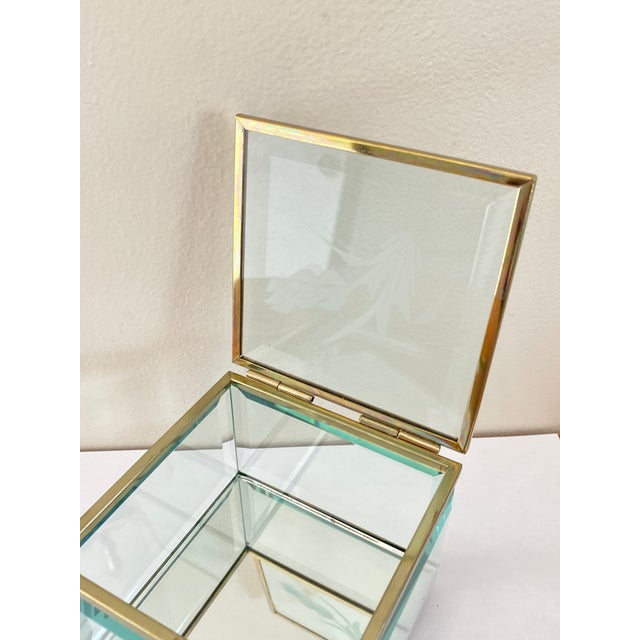 Italian Art Deco Beveled Glass Box, Italy, 1930 For Sale - Image 15 of 18
