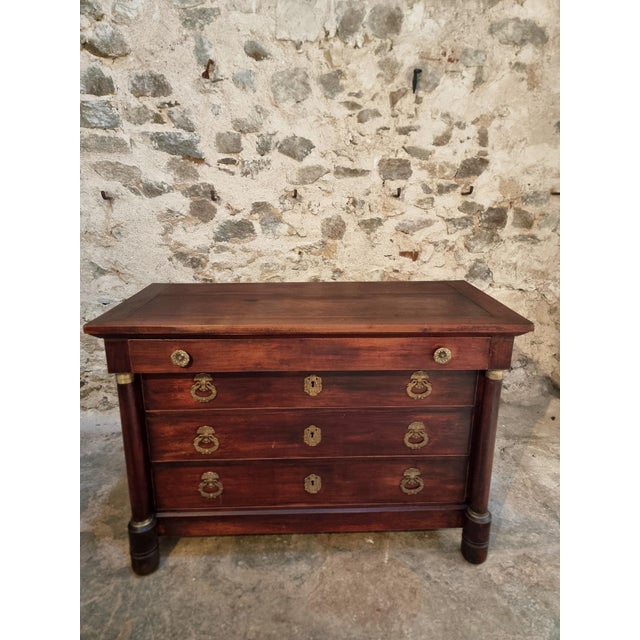 Antique French Empire Chest of Drawers in Mahogany For Sale - Image 15 of 18
