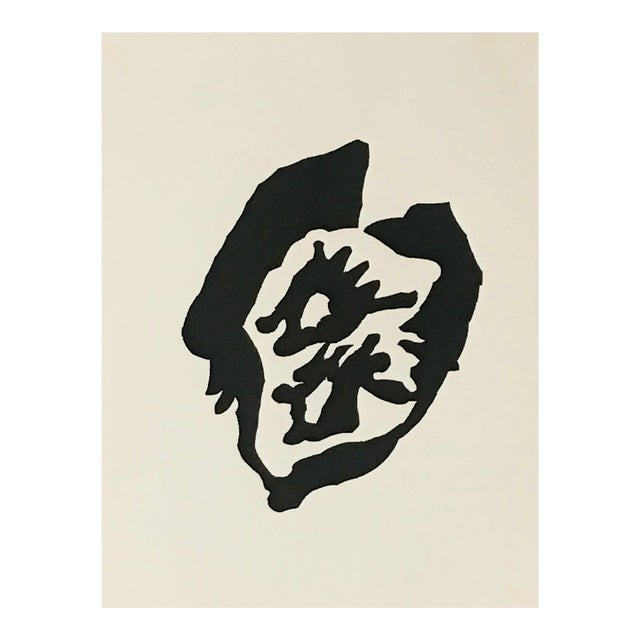 Jean Arp Woodcut Untitled B9 Published 1982 For Sale