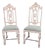 Early 20th Century Jacobean Pink Lacquered Side Chairs- a Pair For Sale