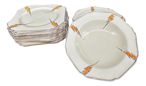 Art Deco Plates by Hugh Longport for Konny Kraft, 1920s, Set of 12