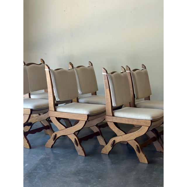 Brutalist 1960s German Wedge Joint Dining Chairs - 6 For Sale - Image 3 of 7