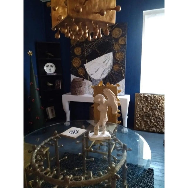 2020s 'The Power of the Money' Oversized Contemporary Abstract Black, White and Gold Mixed-Media Painting by Diane Grant For Sale - Image 5 of 10