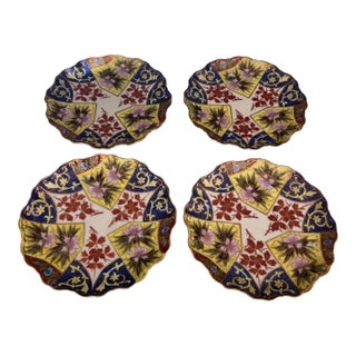 Antique Austrian Ovington Imari Style Gilded Decorative Plates - Set of 4 For Sale
