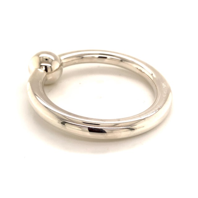 1990s 1990s Tiffany & Co Estate Sterling Silver Baby Rattle 17.6 Grams For Sale - Image 5 of 12