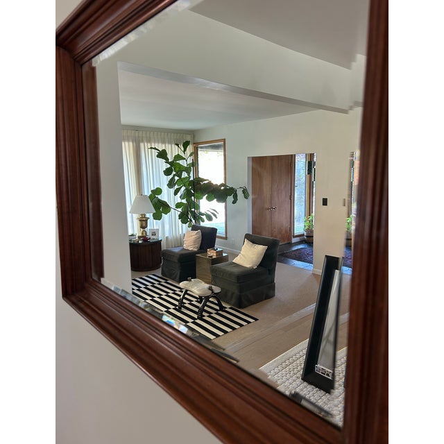 Wood Early 21st Century Uttermost of Rocky Top Virginia Wood Beveled Wall Mirror For Sale - Image 7 of 10
