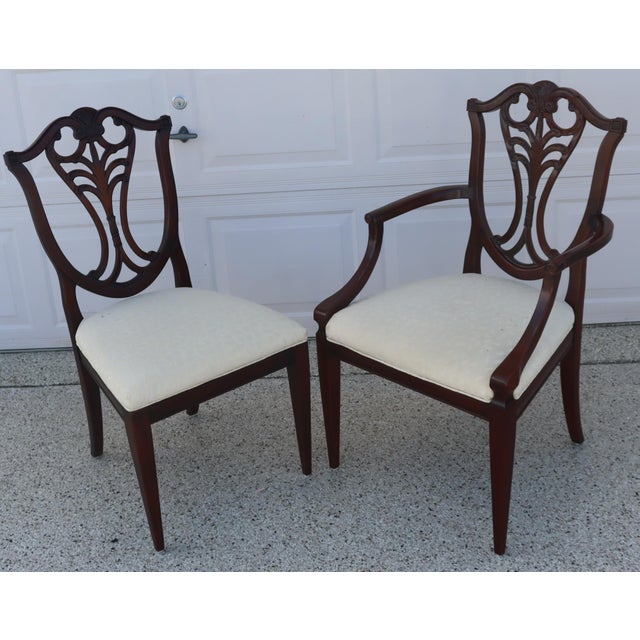 8 Chippendale Style Vintage Henredon Dining Chairs B Bo For Sale - Image 12 of 15