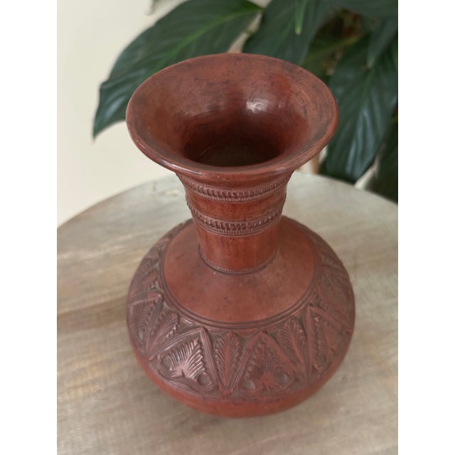 19th C Ottoman Terracotta Water Filter Vessel - Antique Tophane Islamic Redware Ceramic Qulla Jug For Sale In Boston - Image 6 of 11