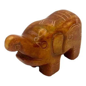 1960s Hand-Carved Chinese Jade Elephant