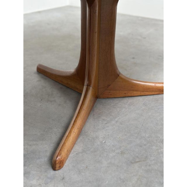 Vintage Wood Coffee Table with Etched Brass Top, 1970s For Sale - Image 6 of 14