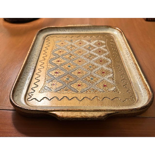 1960s 1970's Florentine Tray, Made in Italy For Sale - Image 5 of 5
