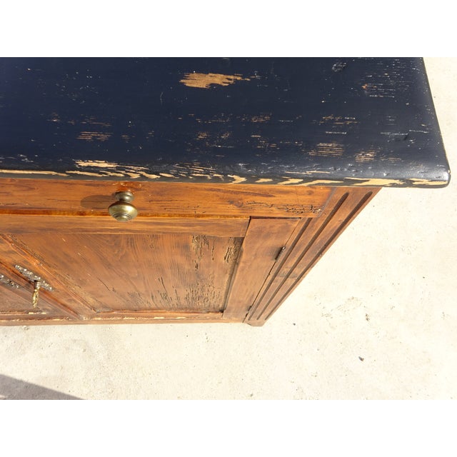 19th Century Vintage Parisian Pine Buffet, 1890s For Sale - Image 5 of 18