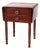 Antique Sheraton Cherry & Tiger Maple Two Drawer Drop Leaf Table C1840 For Sale
