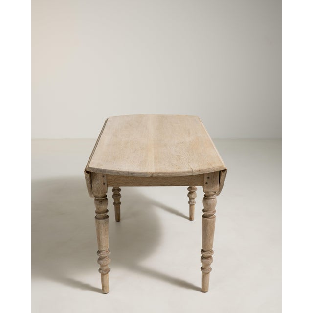 Wood Oak Drop-Leaf Table, Antique, France, 19th Century For Sale - Image 7 of 13