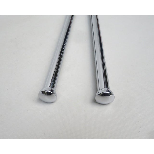 Brown Space Age Bathroom Set in Chrome-plated Brass and Porcelain, 1970s, Set of 4 For Sale - Image 8 of 18