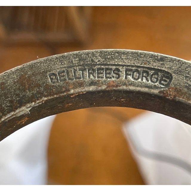 Metal Pair of Belltrees Forge Tall Hand-Forged Pinecone Candlesticks / Scottish Artisan Blacksmith For Sale - Image 7 of 17