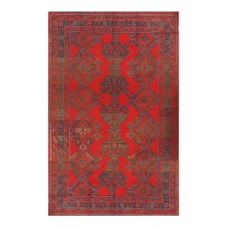 Pasargad DC Red Antique Turkish Oushak Rug For Sale