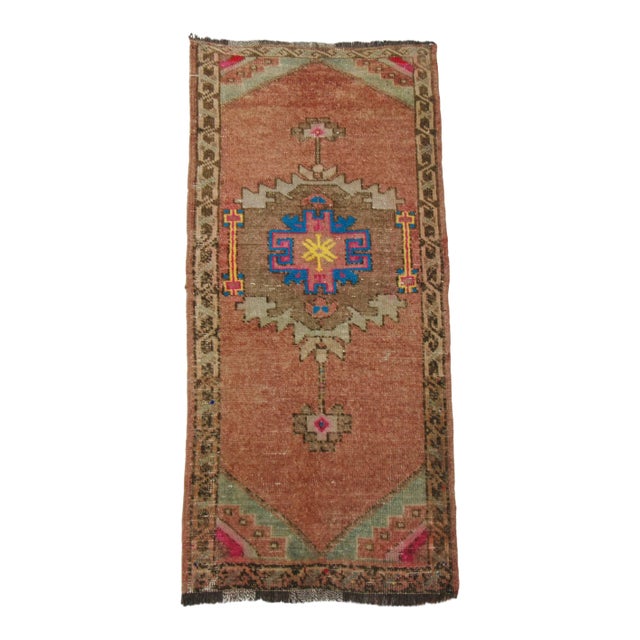 Vintage Mini Wool Rug For Sale