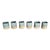 Late 20th Century Asian Wabi Sabi Blue Gray Ceramic Tea Cups- Set of 6 For Sale