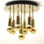 Metal Mid-Century Modern German Atomic Ceiling Lamp in Brass from Cosack, 1970s For Sale - Image 7 of 7