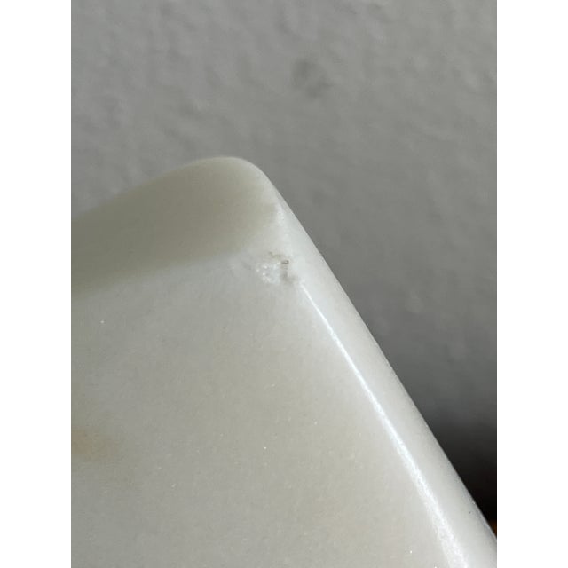 White Vintage Biomorphic Marble Sculpture, Unsigned For Sale - Image 8 of 11