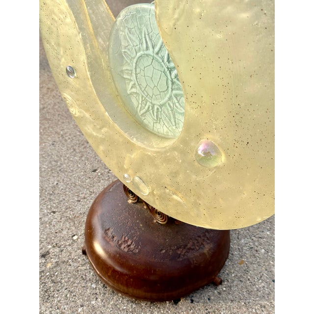 Art Deco Celestial Carlos De Anda Sculptural Lamp For Sale - Image 3 of 10