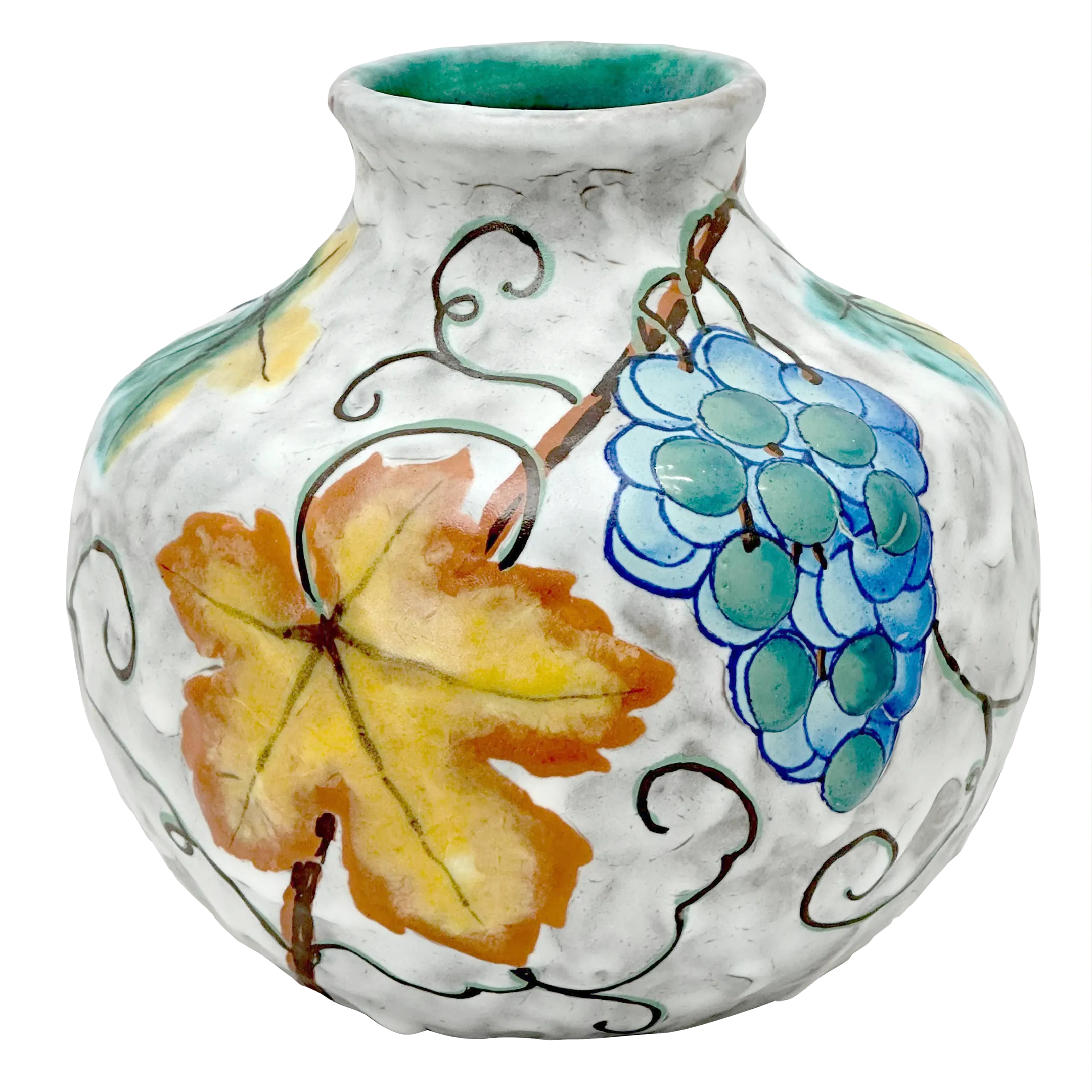 Antique French Art Deco Completely Hand Made Art Pottery Vase by
