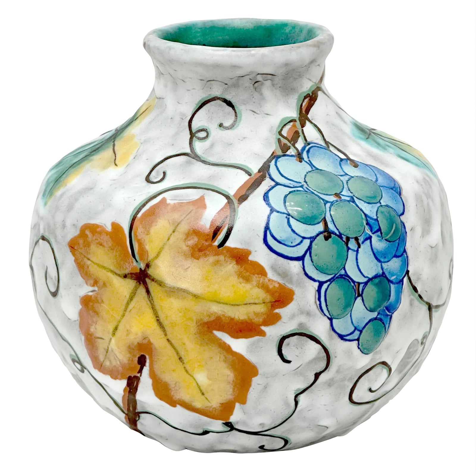 Antique French Art Deco Completely Hand Made Art Pottery Vase by