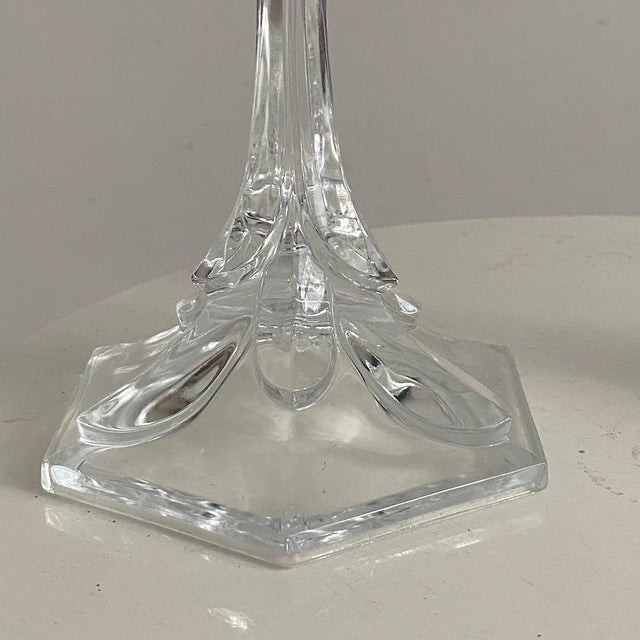 Three-Branch Crystal Candlesticks from Arques, 1970s, Set of 2, in Good conditions. Designed 1960 to 1969
