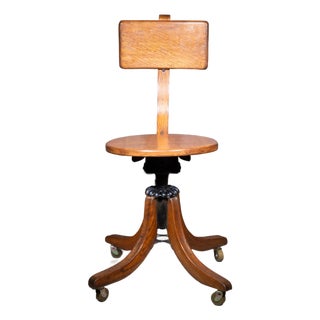 19th C. Heywood Brothers & Wakefield Company Stenographer's Chair c.1897 For Sale