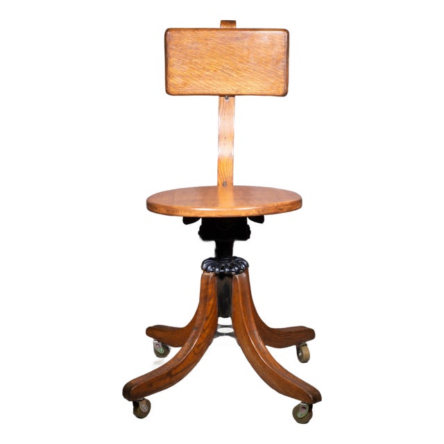 19th C. Heywood Brothers & Wakefield Company Stenographer's Chair c.1897 For Sale