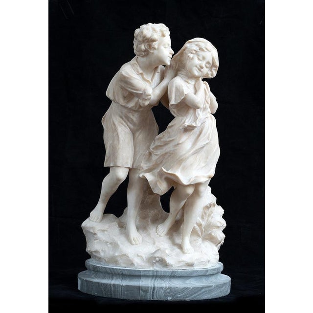 A. Del Perugio, Love, Florence, 19th Century, Alabaster For Sale - Image 5 of 5