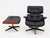 Black Set of Model 670 Lounge Chair and Ottoman in Rosewood and Black Leather by Charles & Ray Eames for Herman Miller, USA, 1956 For Sale - Image 8 of 17