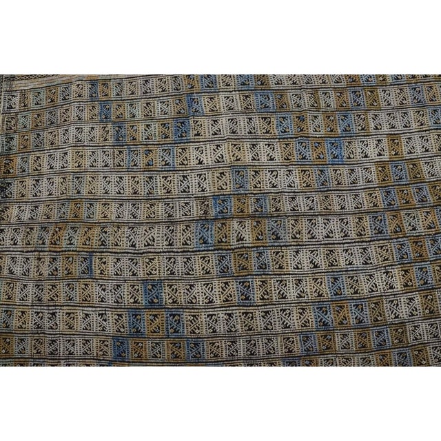 Vintage Turkish Cicim Kilim Rug With Geometric Grid Pattern & Muted Earth Tones For Sale - Image 4 of 10