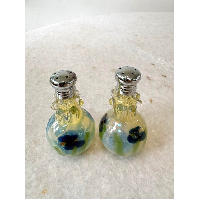 Lovely, vintage Marano, glass salt and pepper shakers.