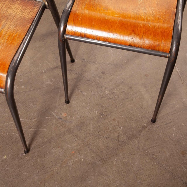 French Dining Chair with Grey Tapered Leg from Mullca, 1950s For Sale - Image 9 of 18