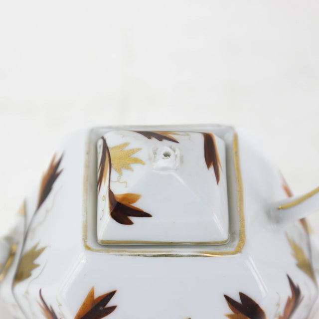 Art Deco Floral Teapot With Geometric Handle and Bold Yellow Flower Design For Sale - Image 9 of 12